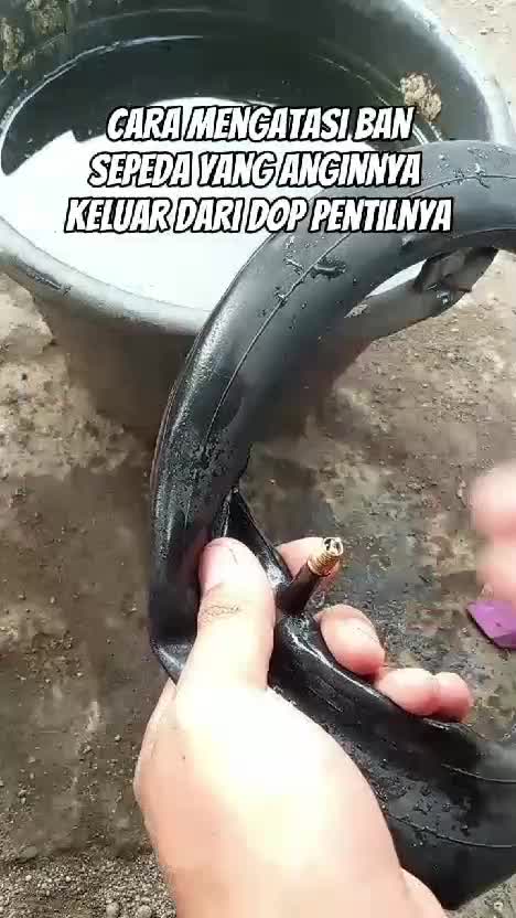 cara mengatasi ban sepeda yang anginnya keluar dari dop pentilnya #bengkelsepeda