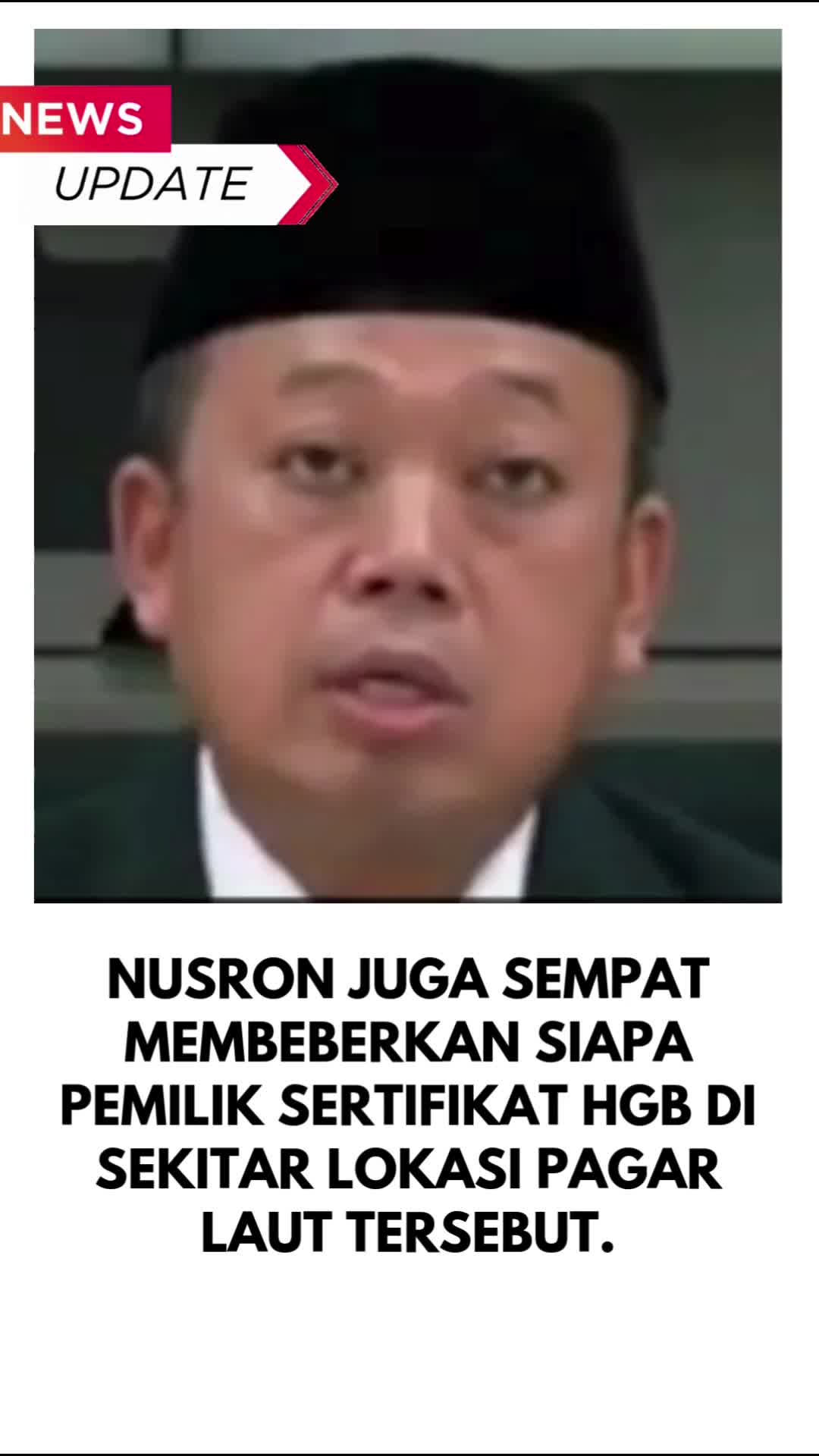 Nusron juga sempat membeberkan siapa pemilik sertifikat HGB di sekitar lokasi pagar laut tersebut.