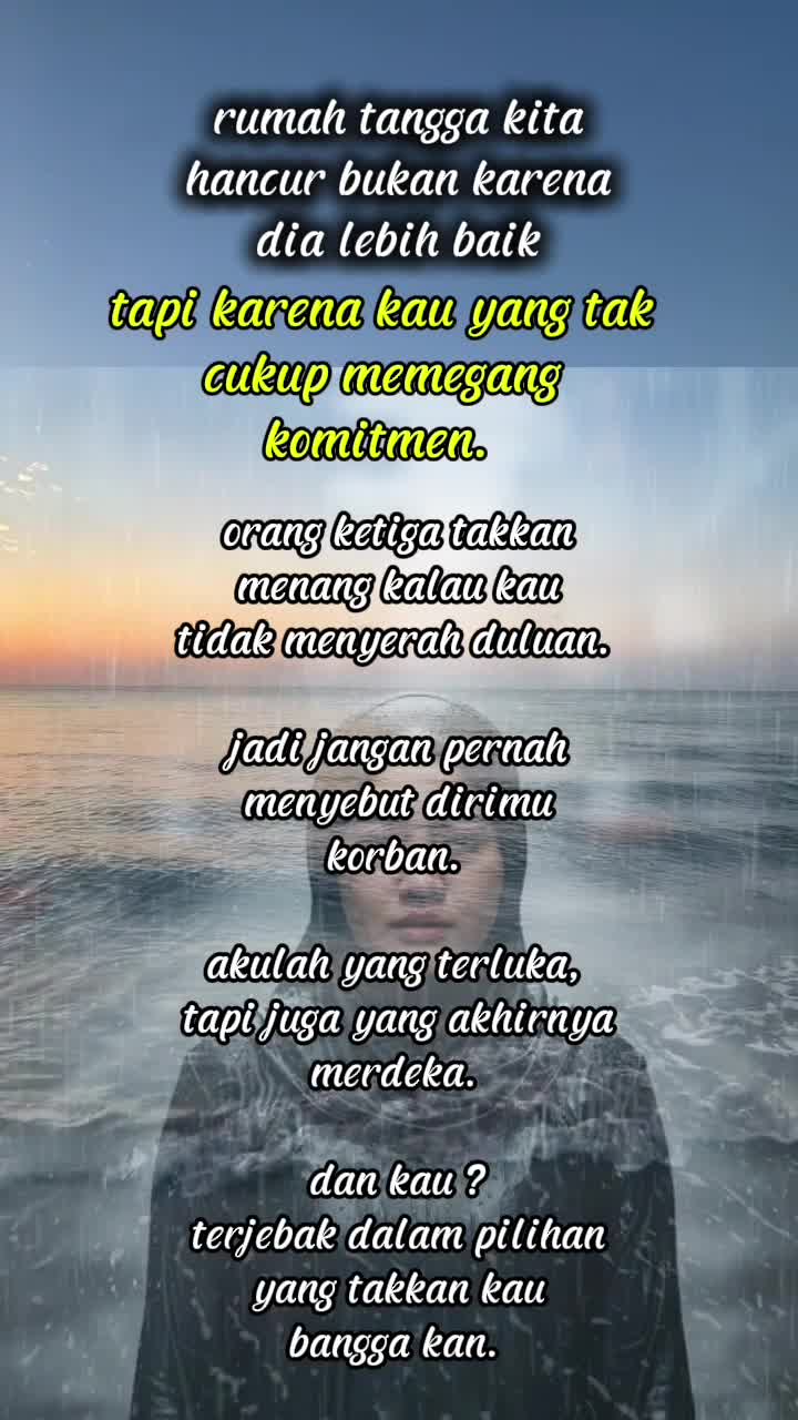 sekarang kau terjebak dalam pilihan
 #quotes  #short  #HOTrctiplus  #RCTIPlus  #fyp  #ceritarumahtangga 