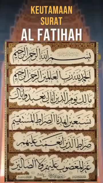Keutamaan Surat Al Fatihah