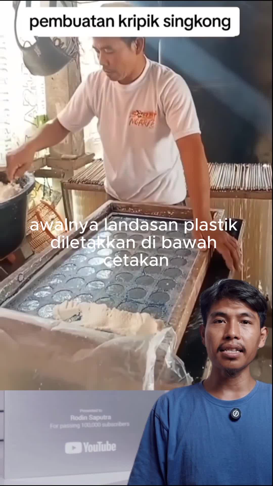 proses pembuatan keripik singkong bulat #kuliner #food #makan