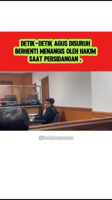 detik detik agus disuruh diam oleh hakim