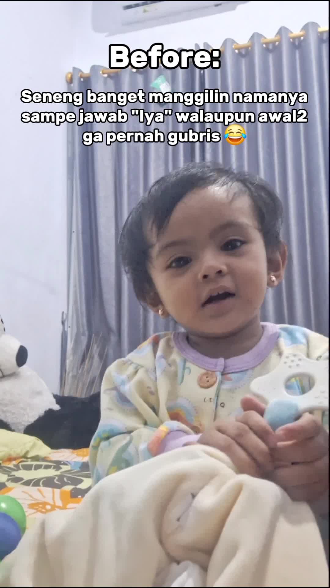 Masyaallah Candu sama suara anak sendiri bolehkan 😭😭 
 #toddler #toddleractivity #toddlerlife 