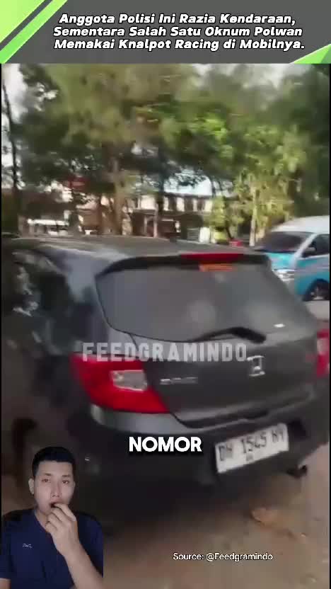 Anggota Polisi Ini Razia Kendaraan, Sementara Salah Satu Oknum Polwan Memakai Knalpot Racing di Mobilnya. #videoviral  #RCTIPlus  #faktavira