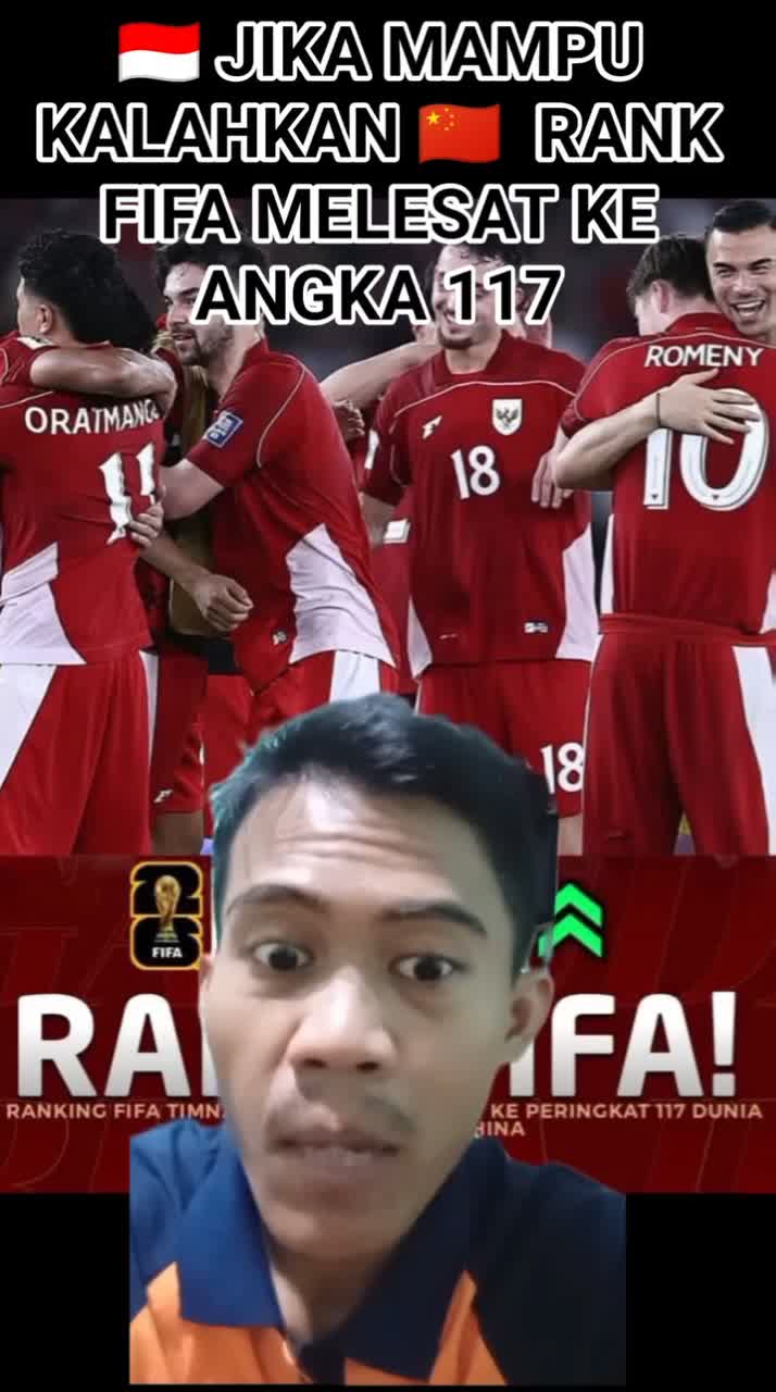 Update Ranking FIFA Timnas Indonesia Jika mampu kalahkan Cina
 #timnas  #timnasindonesia  #Indoneaiavschina #timnasday  #timnasindonesiau23Q