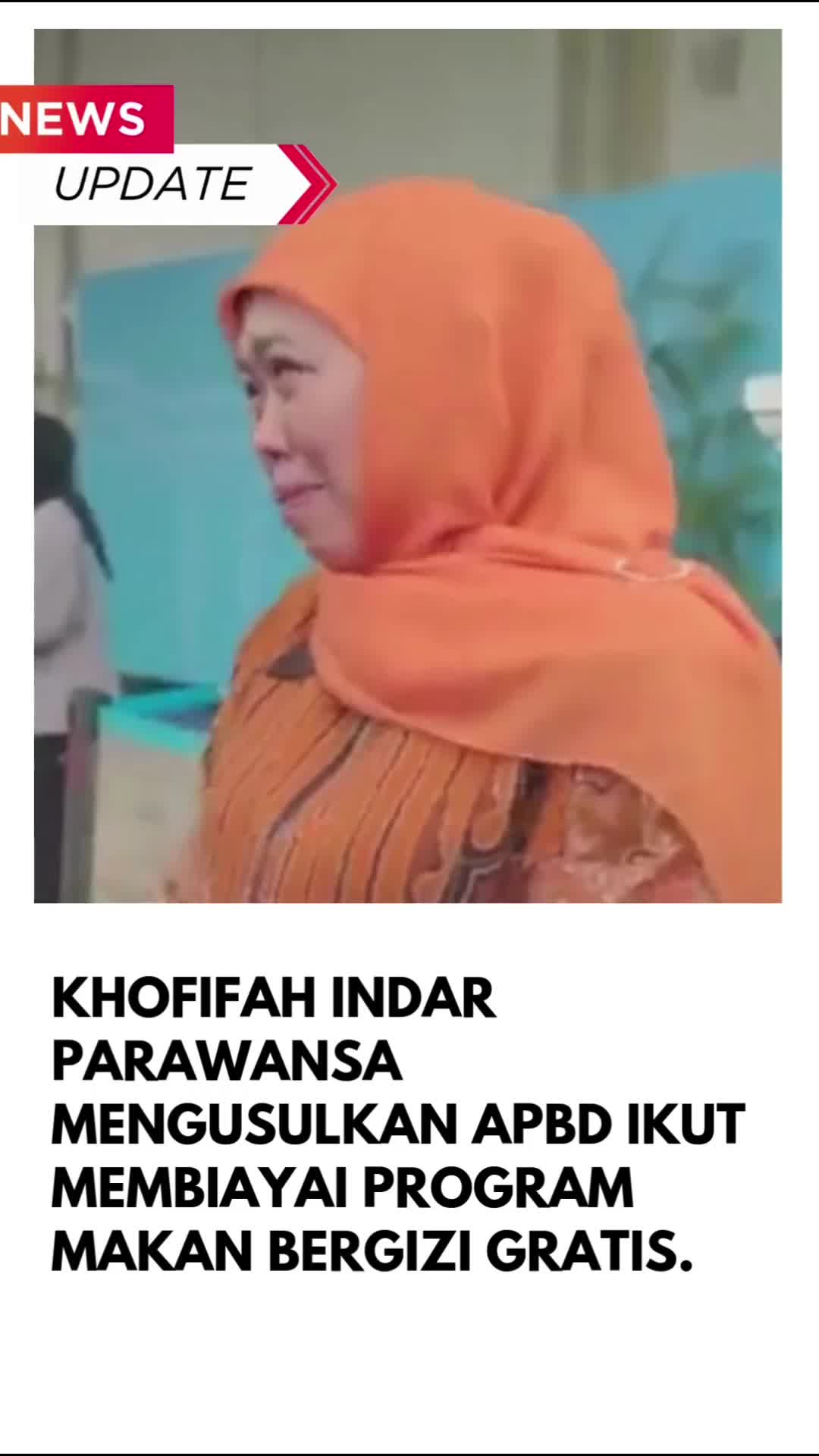 Khofifah Indar Parawansa mengusulkan APBD ikut membiayai program makan bergizi gratis.