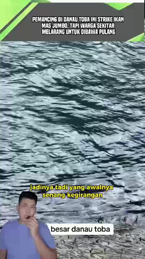 Pemancing Di Danau Toba Ini Strike Ikan Mas Jumbo, Tapi Warga Sekitar Melarang Untuk dibawa Pulang dan harus di lepas Kembali, Alasannya Dil