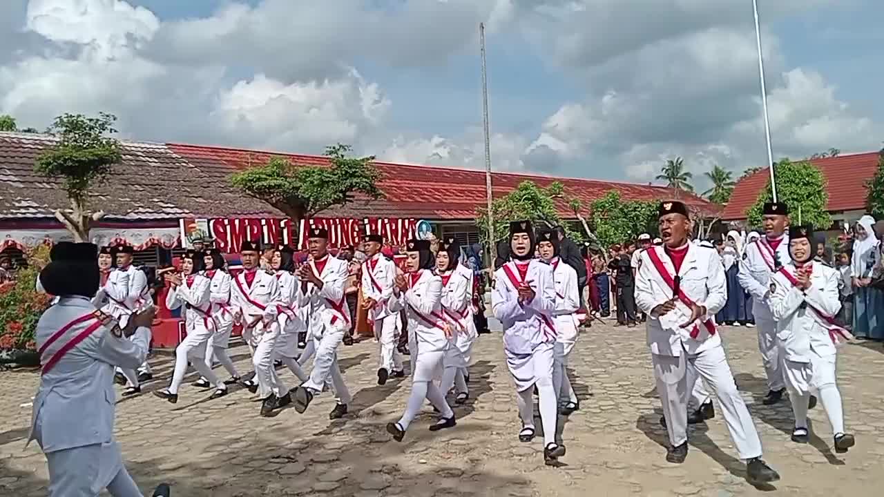 yel yel paskibra Abung Barat Lampung Utara  # # # # #