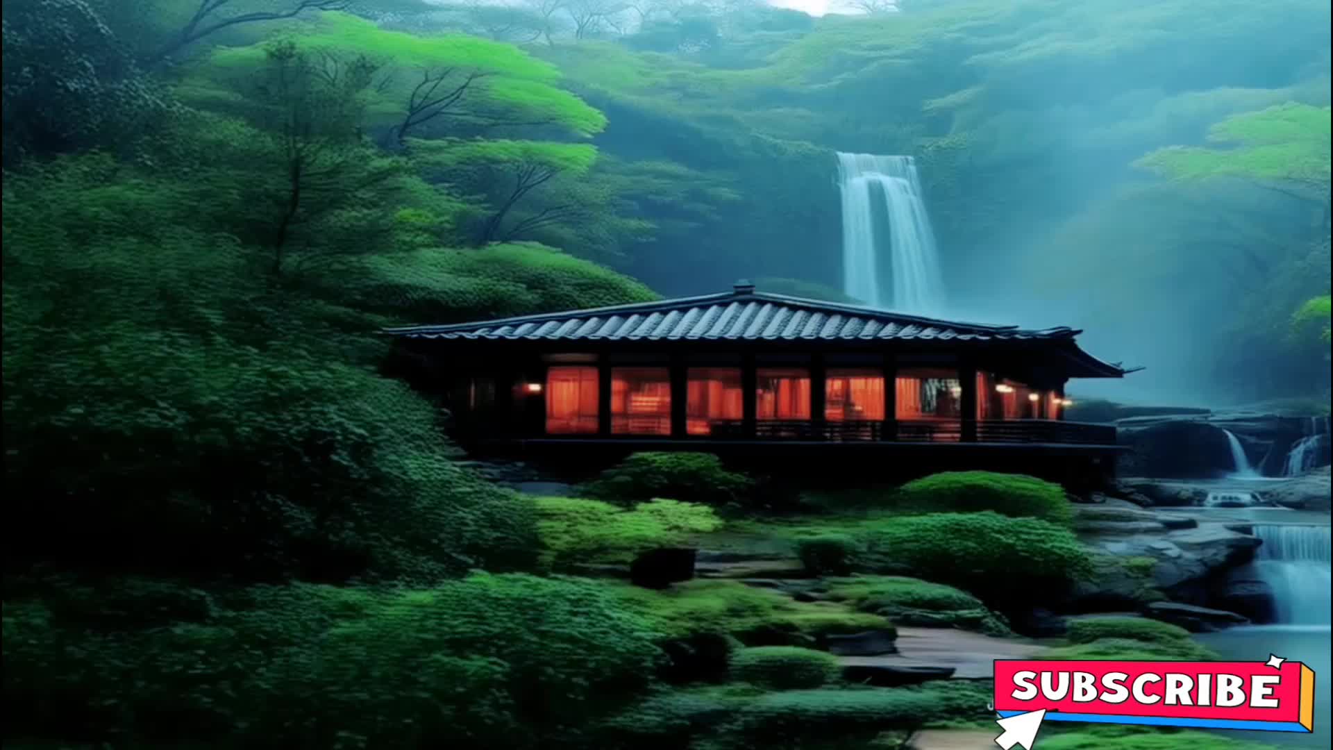 view air terjun dari rumah khas jepang  #jangkauanluas 