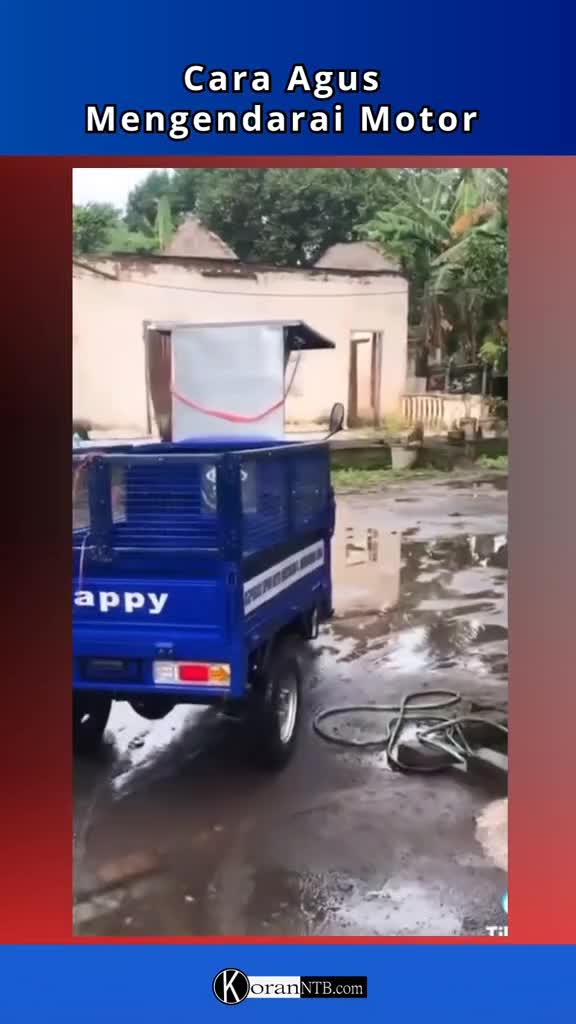 cara agus mengendarai sepeda motor 