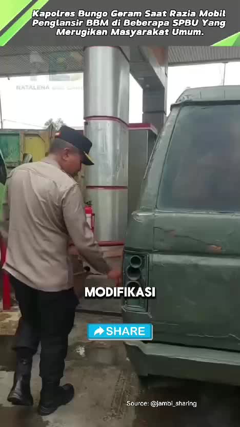 Kapolres Bungo Geram Saat Razia Mobil Penglansir BBM di Beberapa SPBU Yang Merugikan Masyarakat Umum. #videoviral  #faktaviral  #videoedukas
