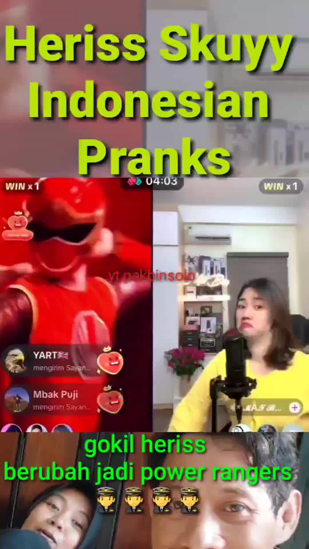 herissskuy berubah jadi power rangers #herissskuy #prank #reaction #fypシ゚viral #trending #lucu 