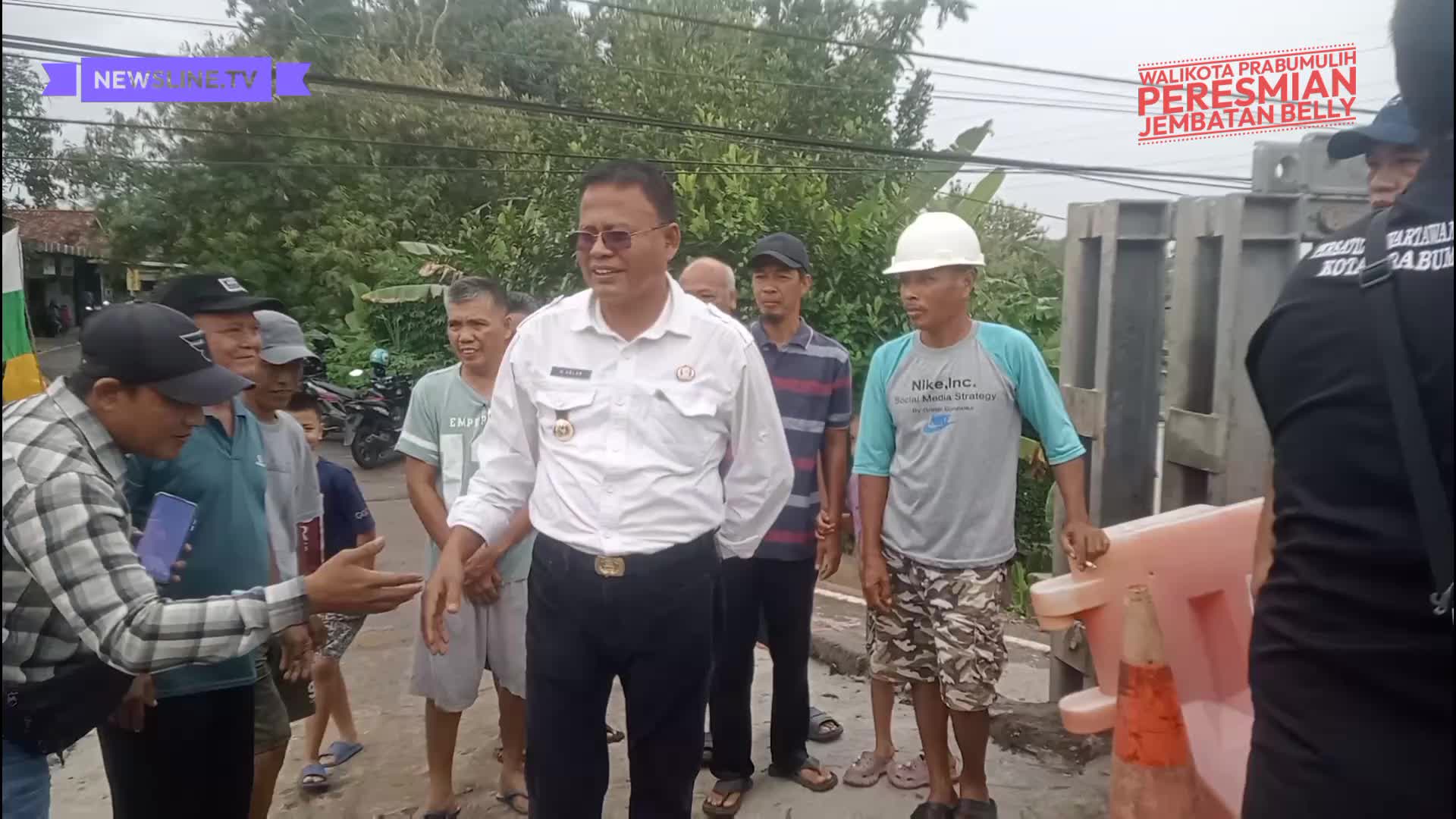 Walikota Prabumulih Peresmian jembatan Belly, di muara dua