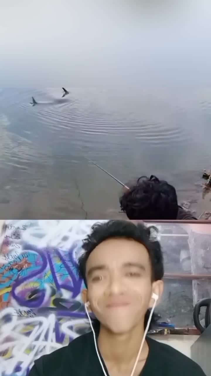 niat mancing ikan eh malah kerbau yang nongol wkwkwkw #reactiont #duett 