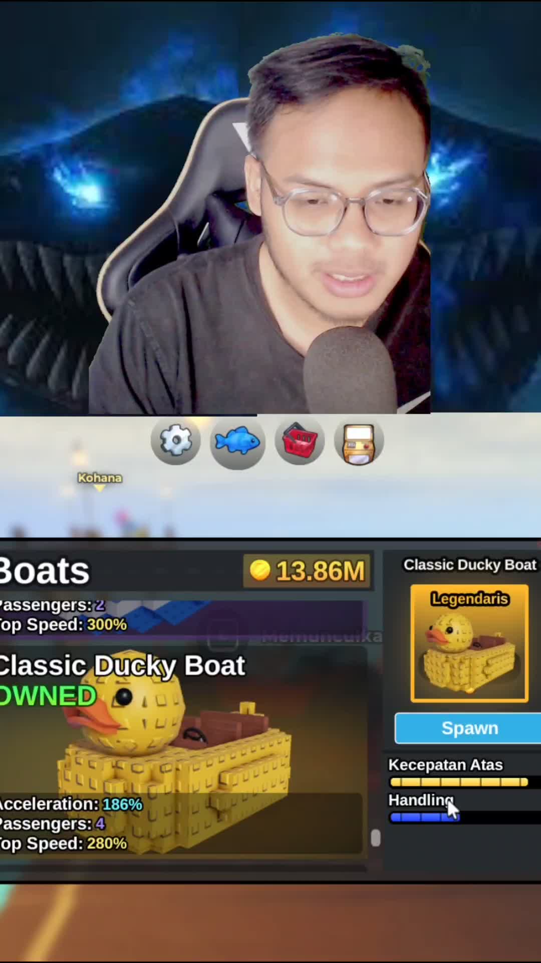 review skin bebek clasik retro #roblox #fishit 