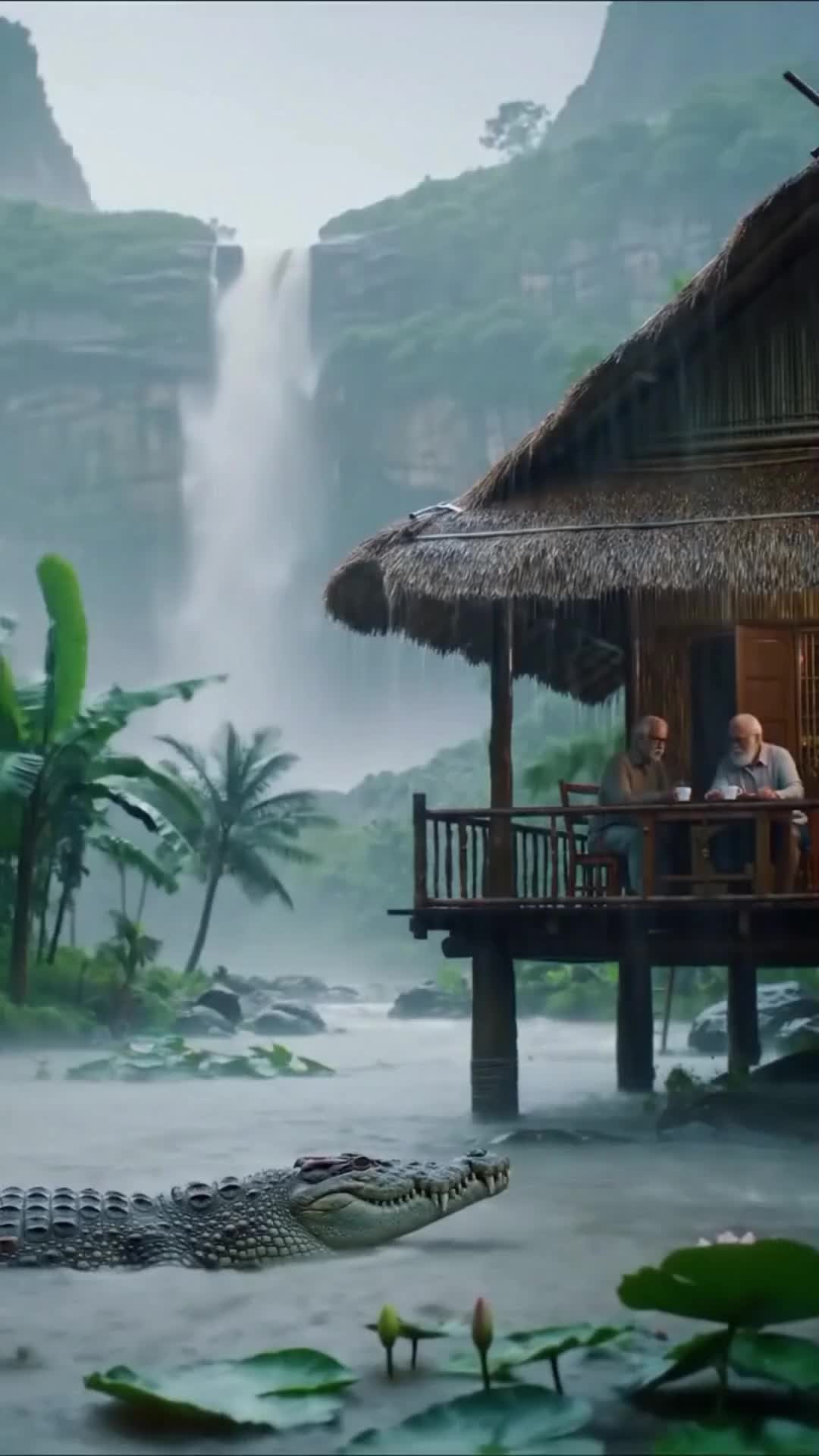 waduh kakek gk sadar ada predator
