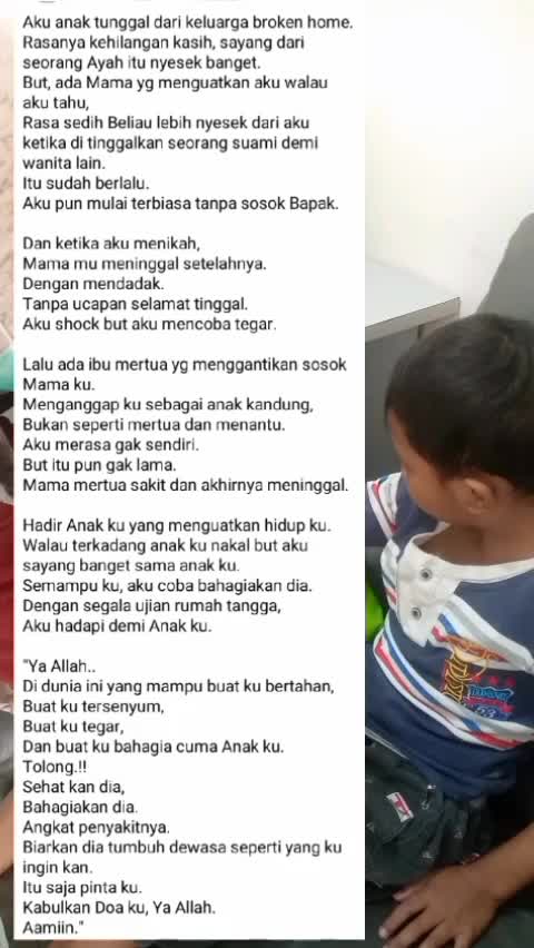 Sehat kan Anak ku Ya Allah Karena Dia sumber kekuatan ku