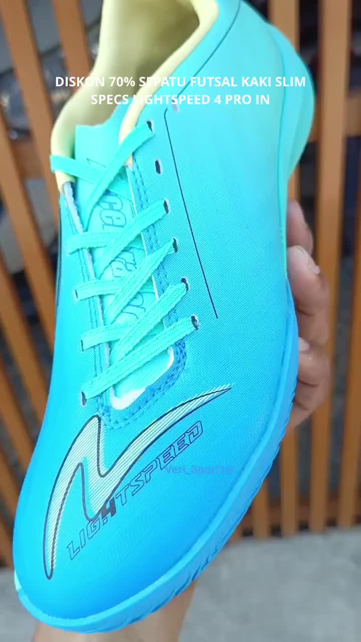 DISKON 70% SEPATU FUTSAL KAKI SLIM. SPECS LIGHTSPEED 4 PRO IN.
Rp.599.800 JADI Rp.190.000.
NOTE : STOK LAMA, LEM KURANG KUAT.

VERI SPORT OR