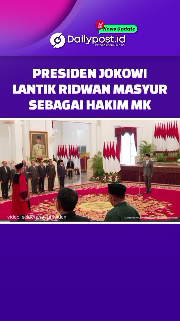 Presiden Jokowi lantik Ridwan Mansyur sebagai Hakim MK