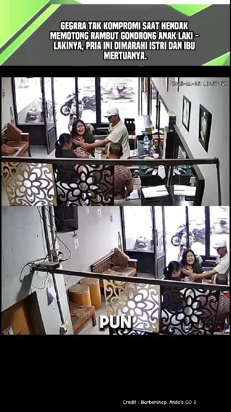 Pria Ini Dimarahi Istri dan Mertuanya Gegara Cukur rambut gondrong anak laki - lakinya.
 #videoedukasi  #videoviral  #faktaviral  