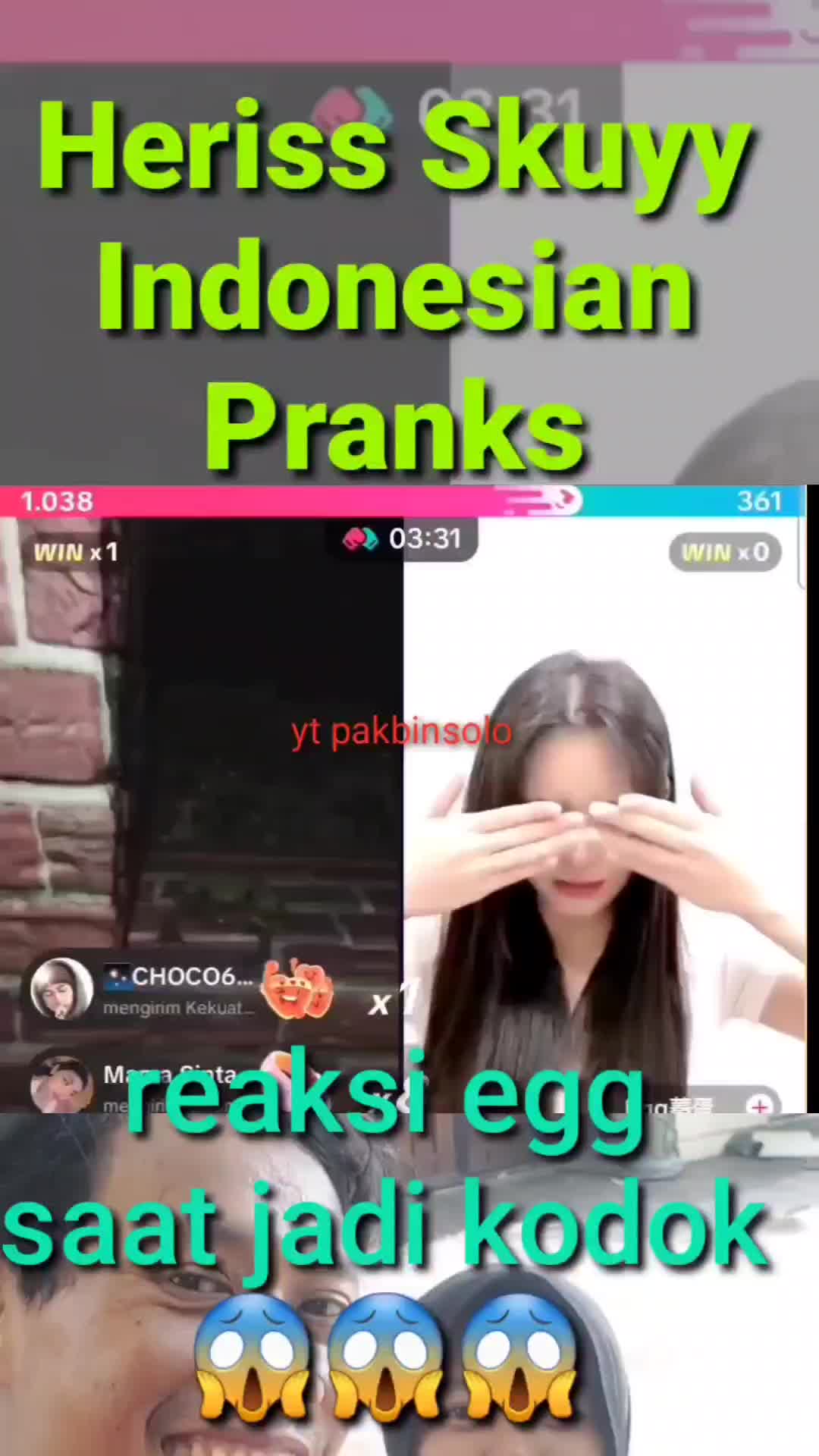 reaksi egg saat jadi kodok #herissskuy #prank #reaction #fypシ゚viral #trending #lucu 