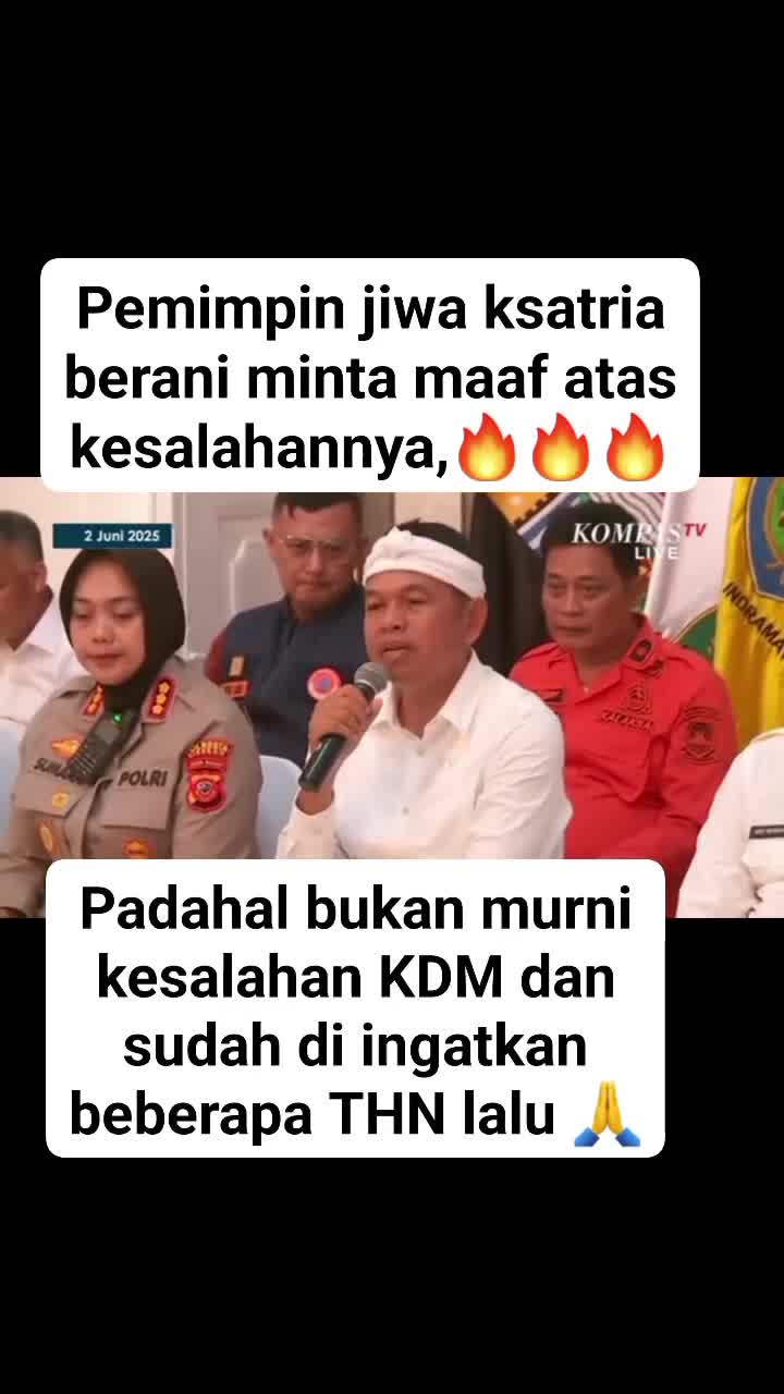  Pemimpin yang berjiwa besar berani meminta maaf

 #kdm  #beritaviral