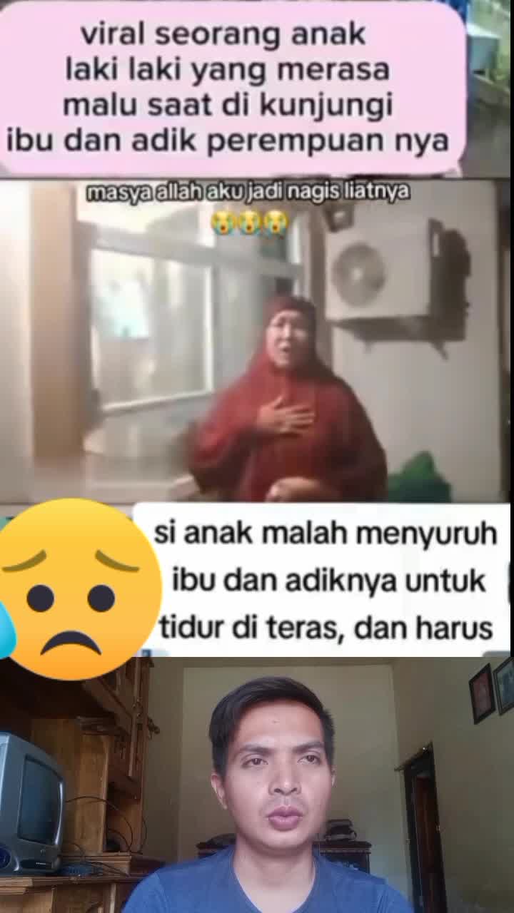 seorang anak malu saat di kunjungi ibu dan adik perempuannya  #fypシ゚viral  #viralvideo 