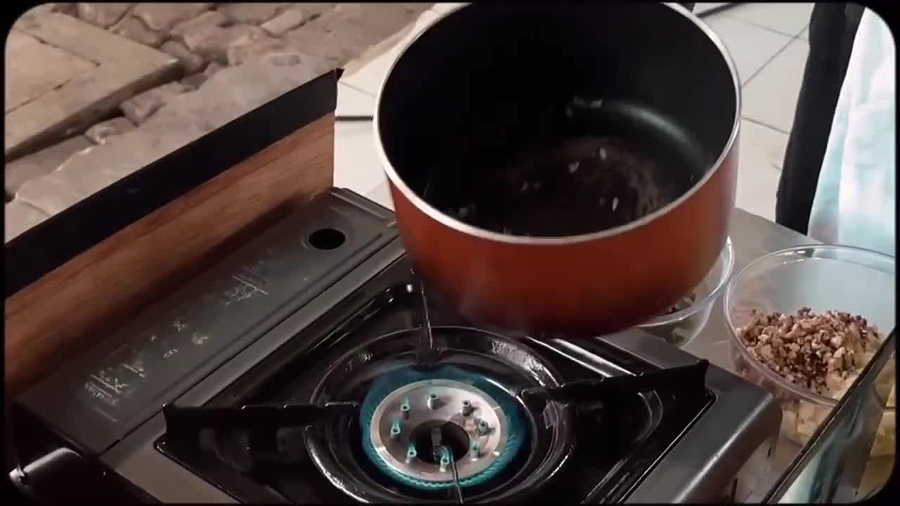 Chicken roulade sambal matah & nasi daun jeruk