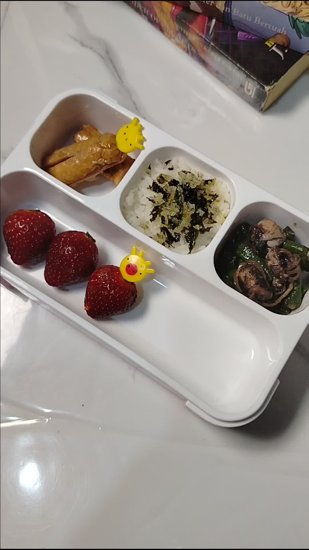 bekal request tumis kacang panjang #bekal #kindergarten 