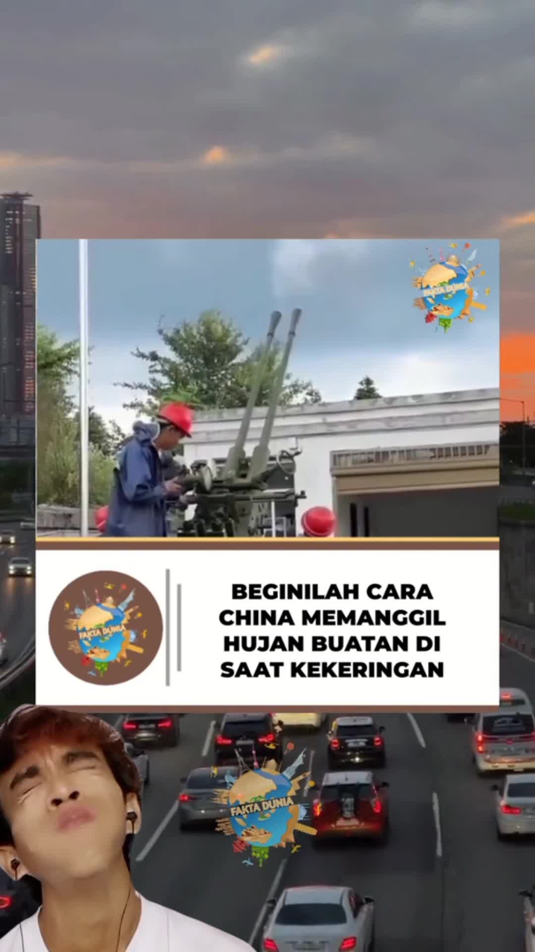 beginilah cara China memanggil hujan di saat kekeringan 😍😍😍😍😍 #duett #reactiont #fyp #canggih 
