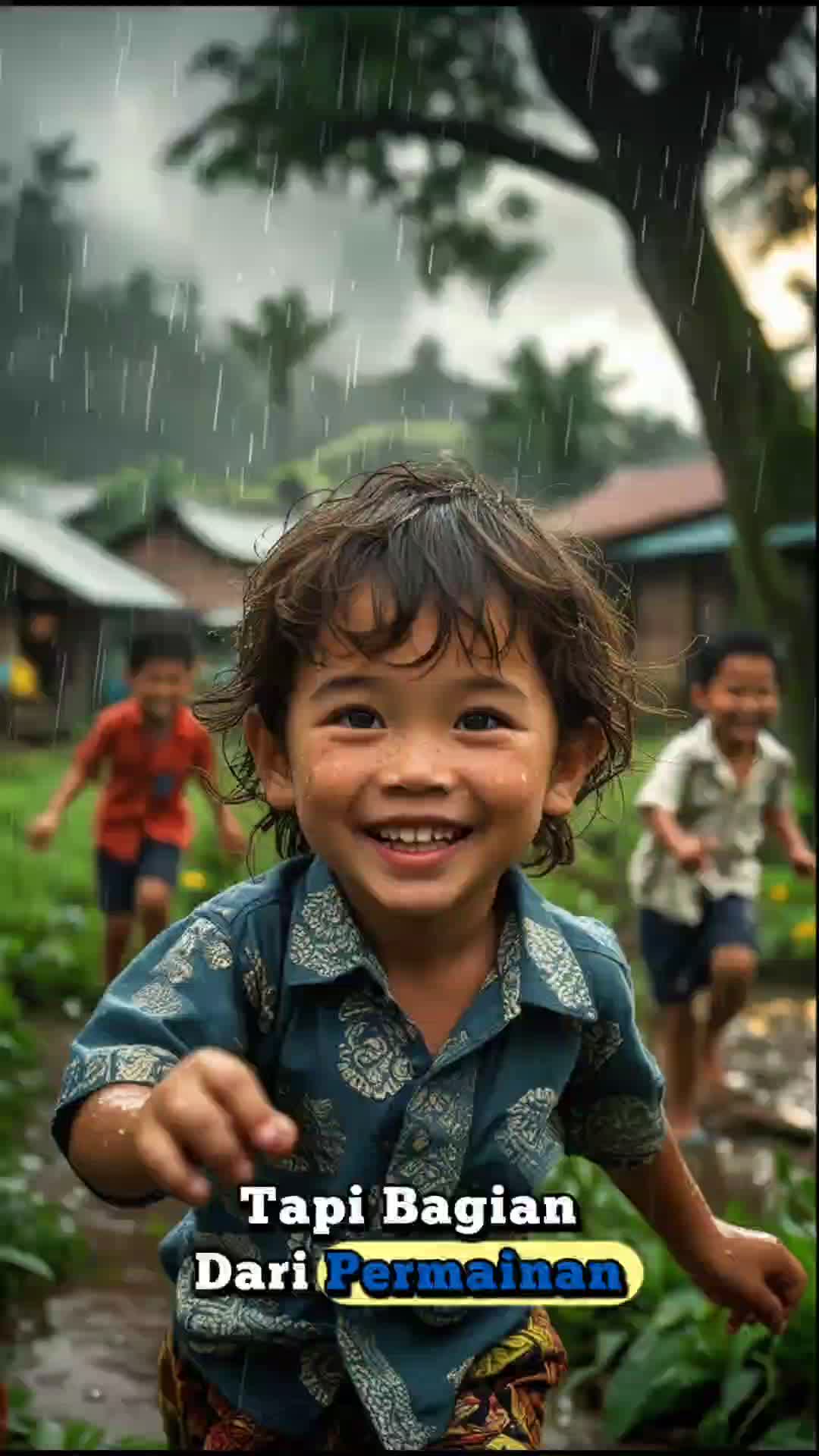 hujan bukan halangan tapi bagian dari permainan #shortplus #masakecilku #ai #reels
