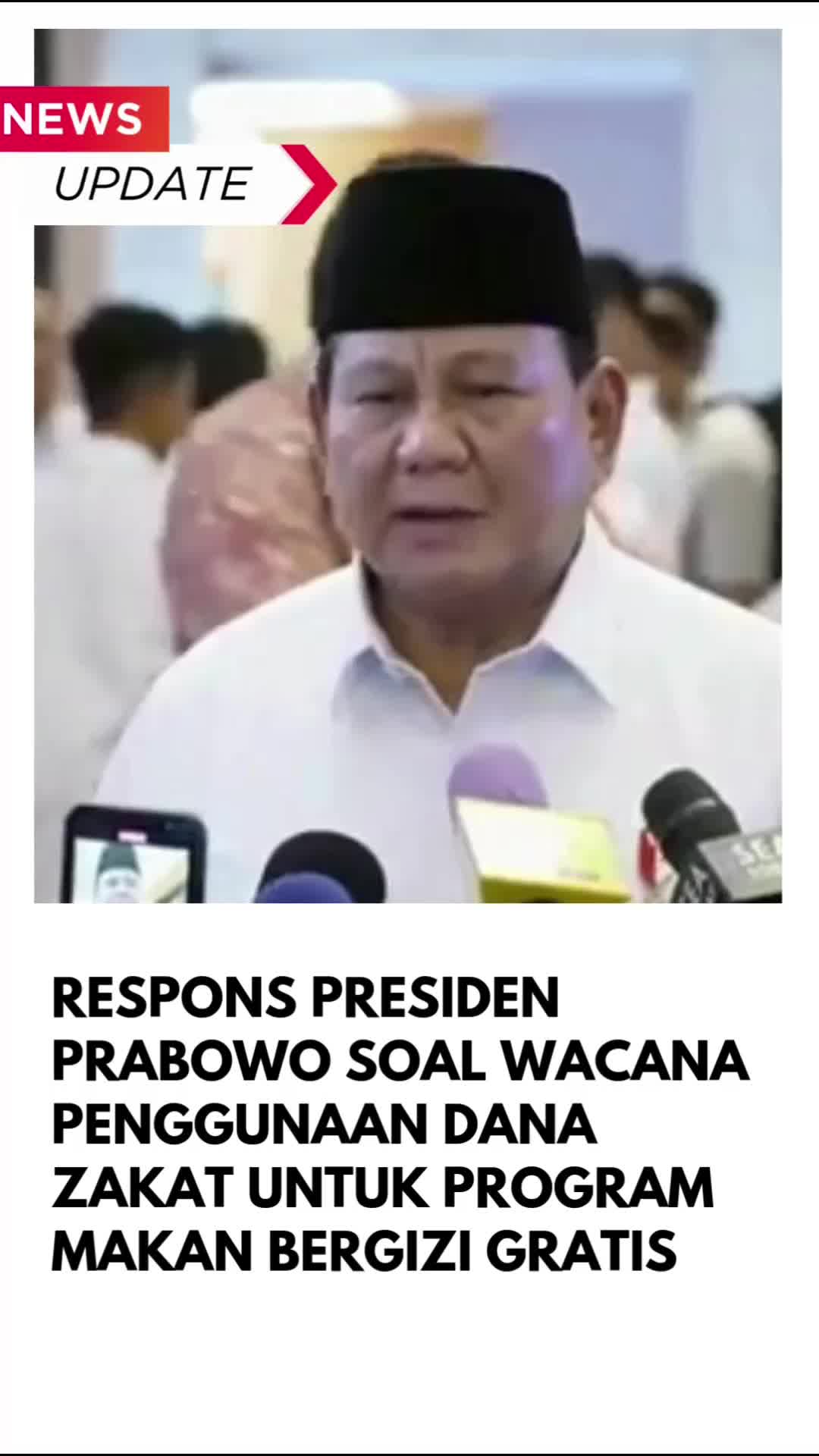 Respons Presiden Prabowo soal Wacana Penggunaan Dana Zakat untuk Program Makan Bergizi Gratis
