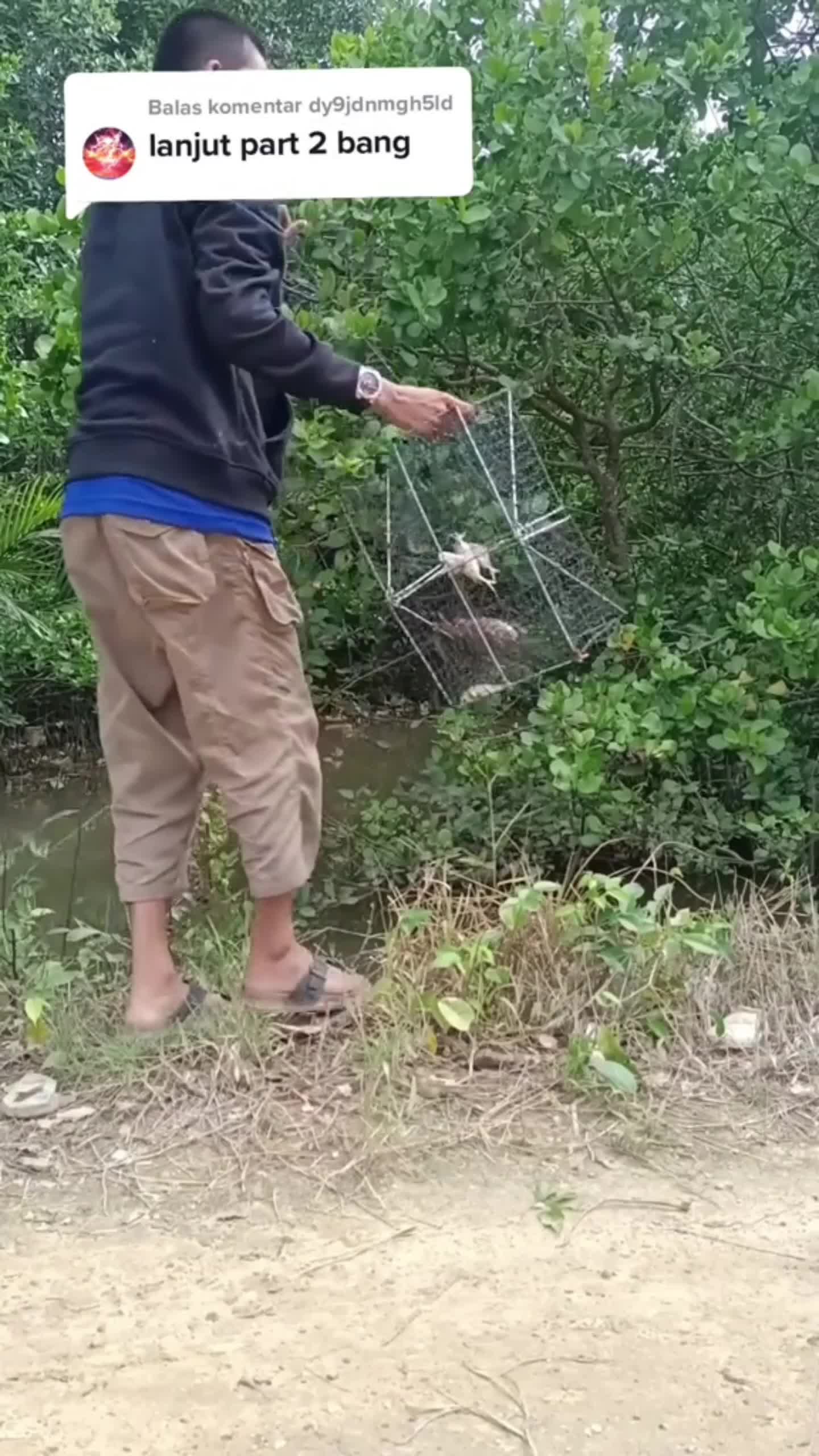 Pasang bubu kepiting