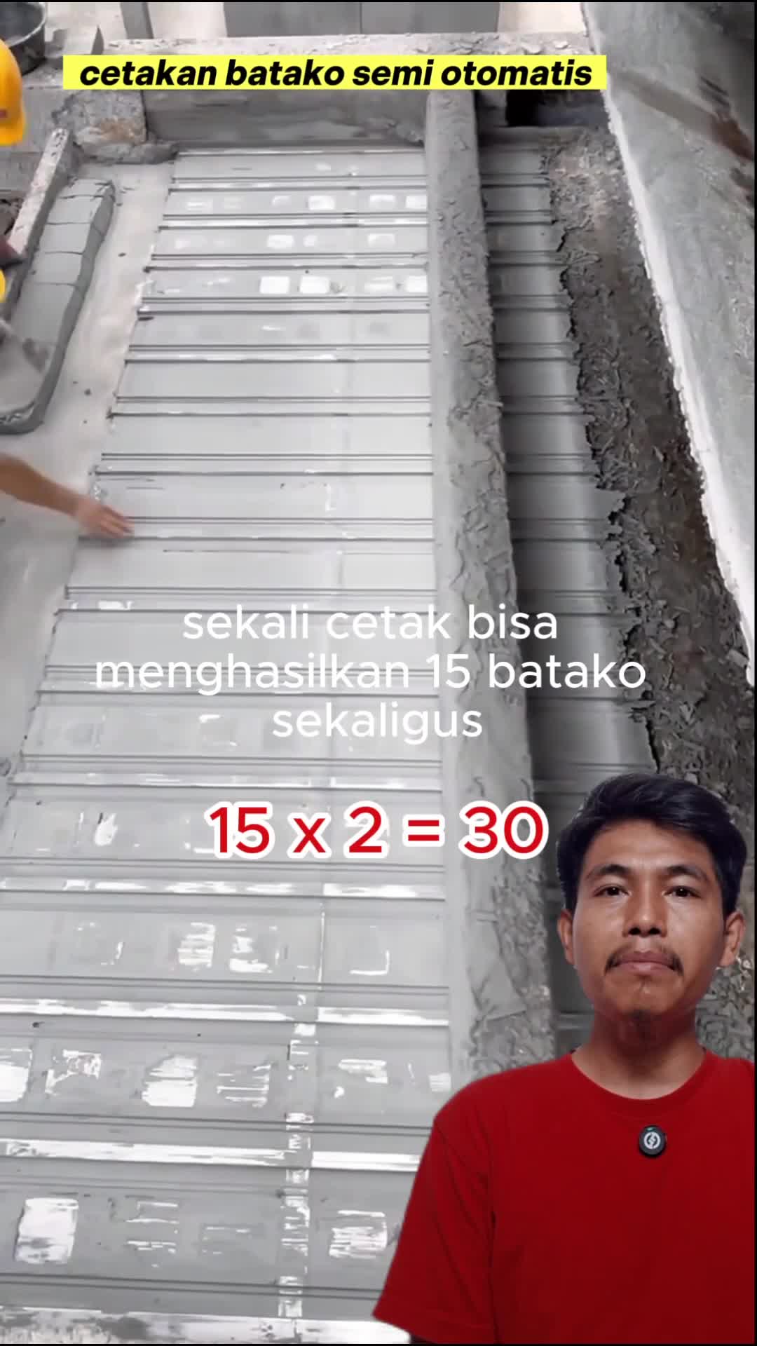 cara cepat membuat batako cair #technology #kuli #keren #technology