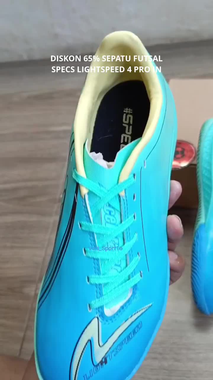 DISKON 65% SEPATU FUTSAL.
SPECS LIGHTSPEED 4 PRO IN.
Rp.599.800 JADI Rp.215.000.

VERI SPORT ORIGINAL GAK HARUS MAHAL.
ORDER KLIK 👇👇

WA : 0