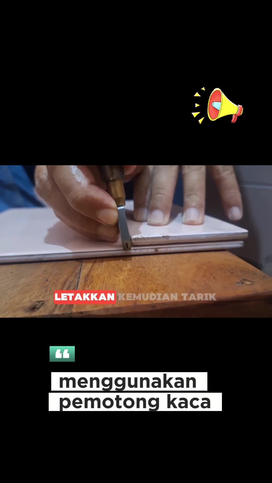 cara mudah potong keramik menggunakan pemotong kaca #slice #keramik #kaca