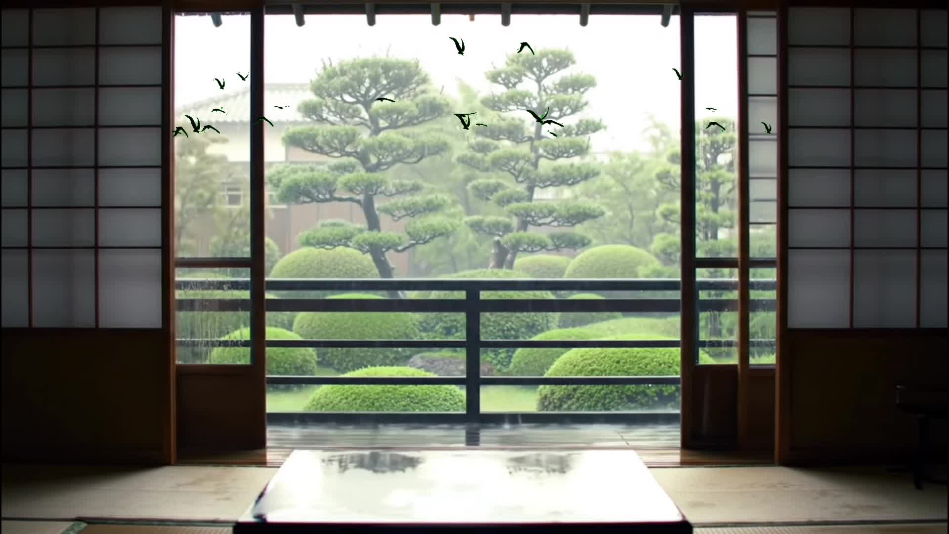 suara hujan untuk relaksasi di sertai pemandangan yang menyejukkan dari balkon kamar