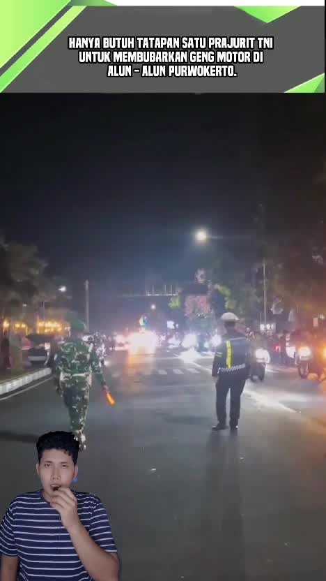 Hanya Butuh Satu Prajurit TNI Untuk Bubarkan Geng Motor. #videoviral  #prajurit
 #tni  #berwibawa