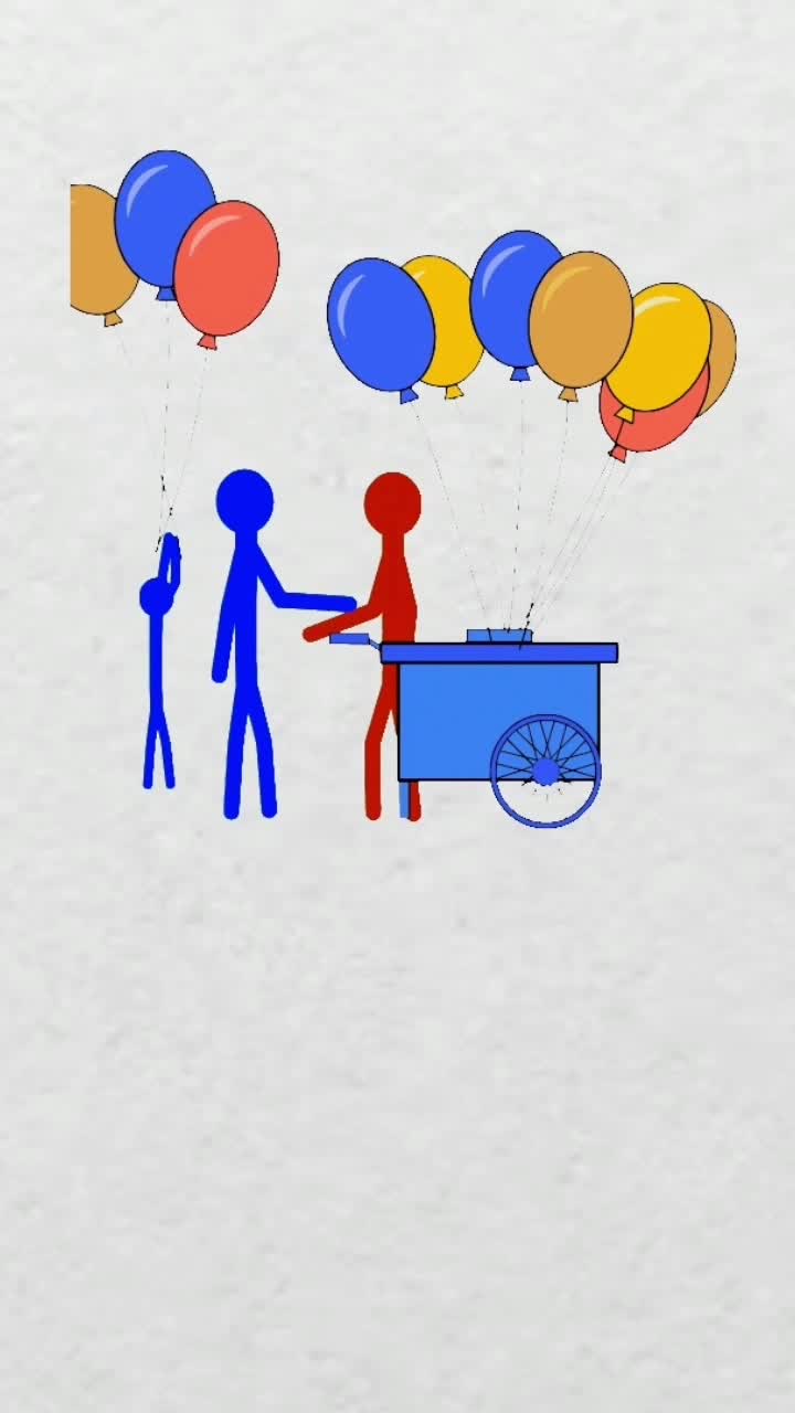 Aku terbang dengan balon