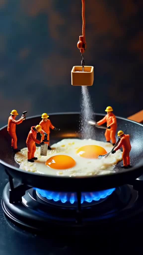 Masak bersama #videoai #aivideo #masak #makanan #animasi 