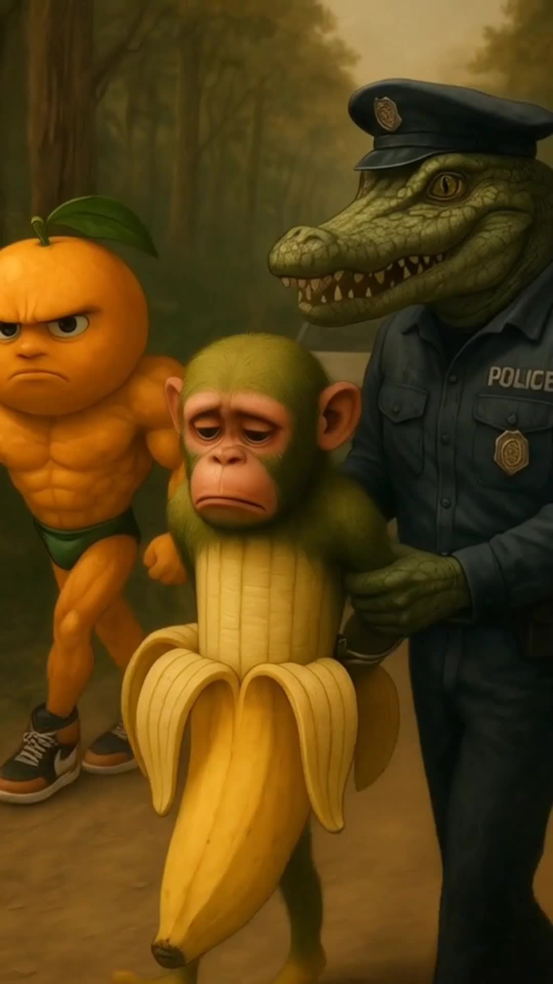 Simpansini bananini di tangkap