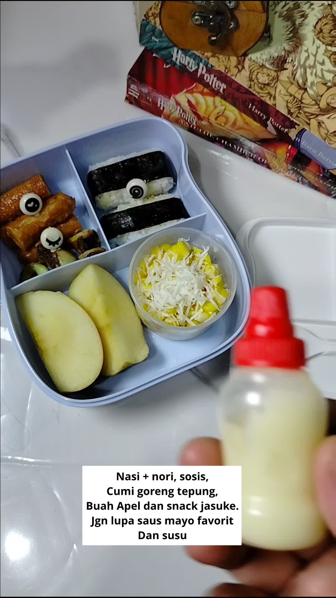 bekalnya request cumi goreng tepung #bekal #kindergarten 