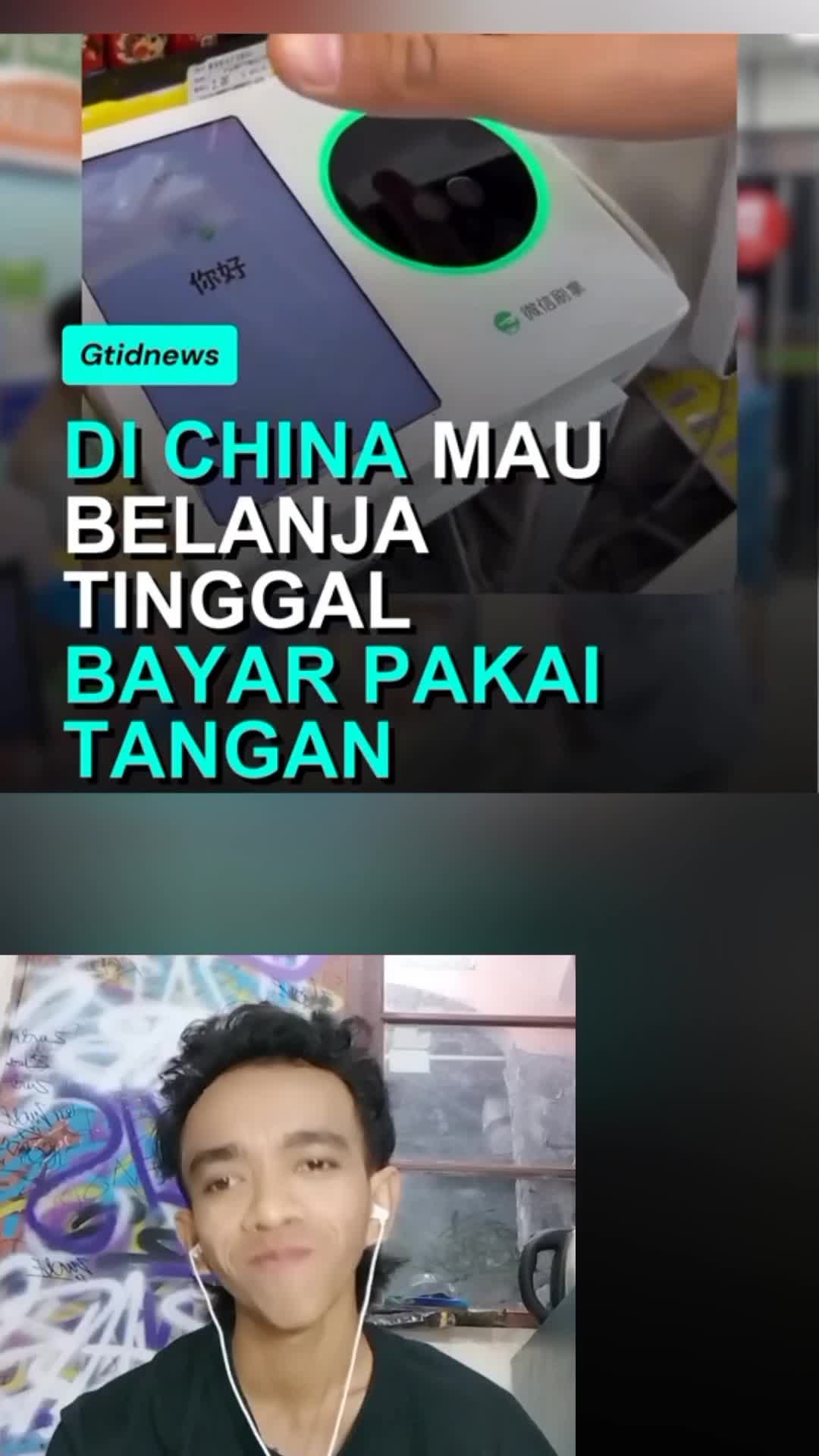 Di China mau belanja bayar pakai tangan ⚠️ #reactiont #duett #virall #fyp #trending 