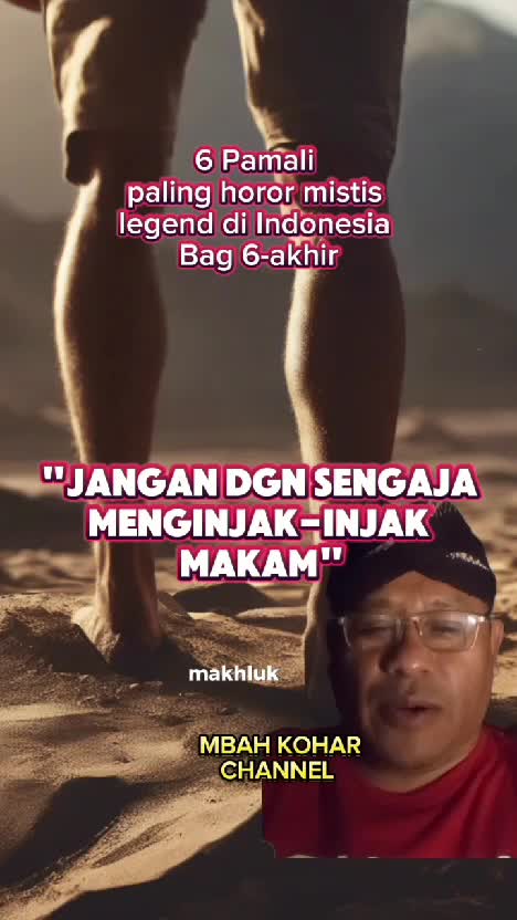 "Jangan menginjak -injak sengaja sebuah makam" 