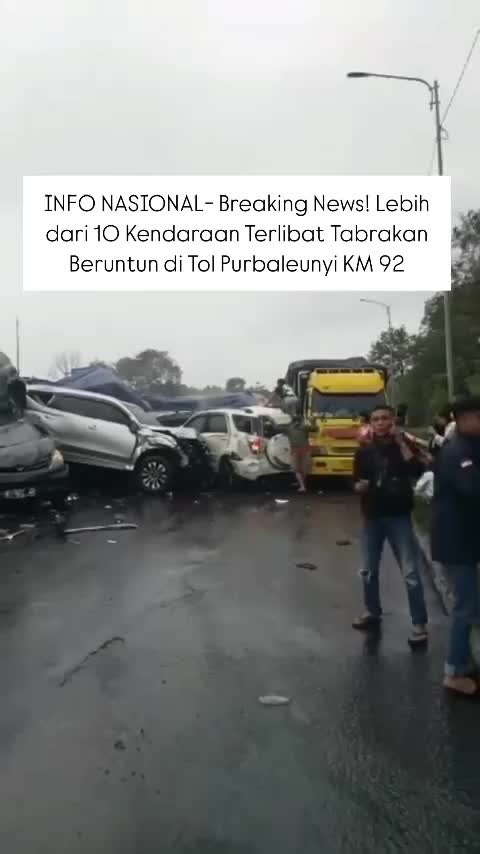 KECELAKAAN BERUNTUN DI TOL PURBALEUNYI KM 92