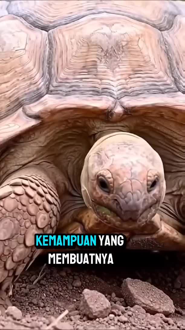 sulcataMakhluk Ini Tahan Panas Gurun dan Bisa Ngumpet 3 Meter di Bawah Tanah!” ##animalworld 