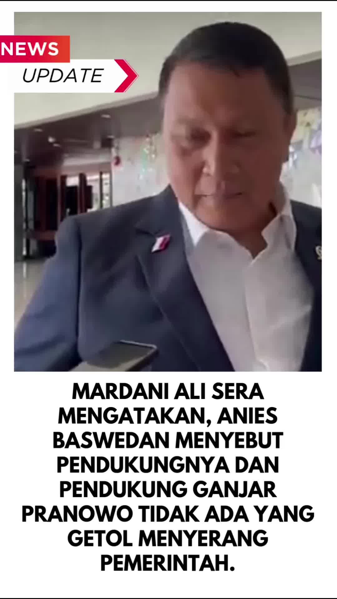 Mardani Ali Sera mengatakan mantan Capres 2024, Anies Baswedan sempat memberikan pendapatnya mengenai tingkat kepuasaan rakyat pada Prabowo.
