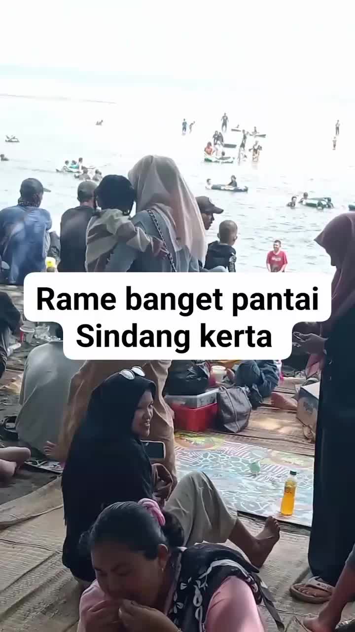 #rame banget suasana pantai Sindang kerta Tasikmalaya 