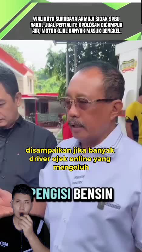 Walikota Surabaya sidak SPBU Jalan Rajawali, Dapati Pertalite bercampur Air. #Walikota  #Surabaya  #sidak  #spbu #pertaliteoplosan